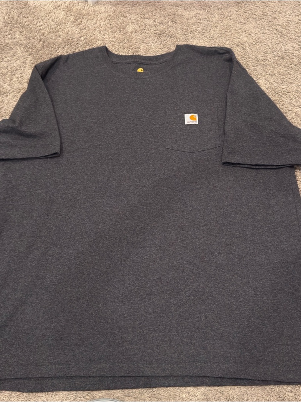 Carhartt Charcoal Pocket Tee with Logo Patch